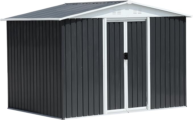 8x6 FT Outdoor Metal Storage Shed - Image 7