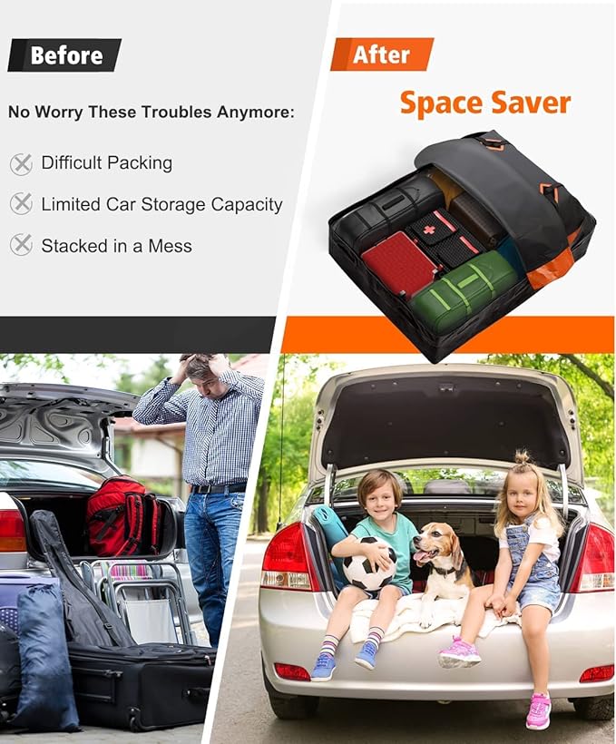 FIVKLEMNZ Car Rooftop Cargo Carrier Roof Bag Waterproof - Image 6