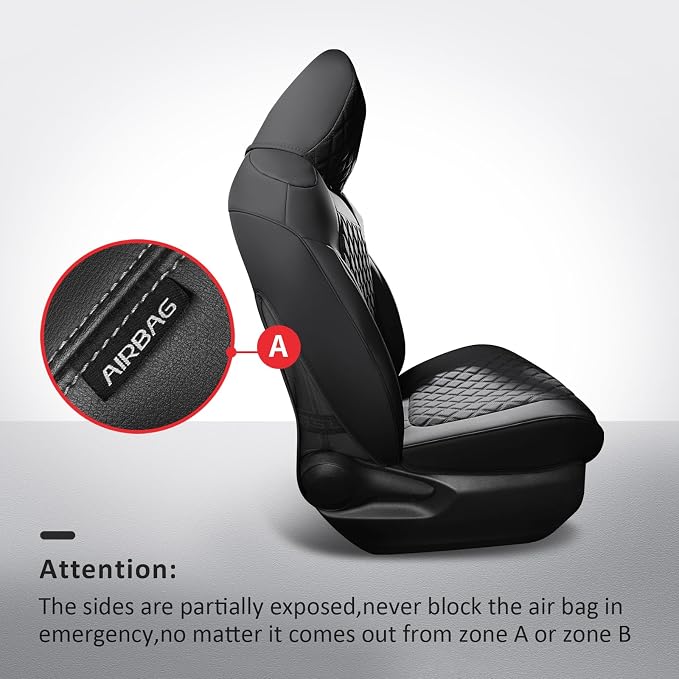 MIROZO Rav4 Seat Covers Full Set, Waterproof Car Seat Covers Faux Leather Seat - Image 2
