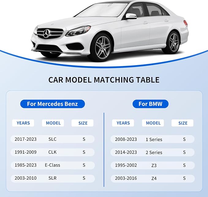 Sun Shade Windshield Sunshade for 2019 2020 2021 2022 2023 2024 Mercedes Benz - Image 9
