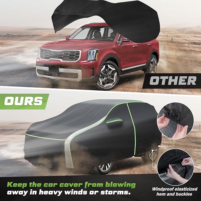 Mixsuper Liner Car Cover for Kia Telluride 2020-2026, 7 Layers Waterproof Car - Image 6