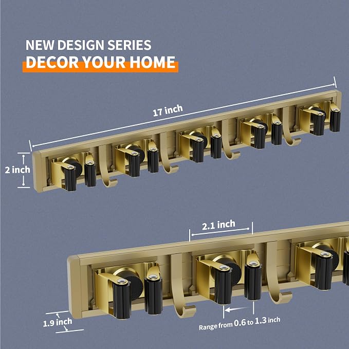 Broom Holder Wall Mount Mop and Broom Hanger Wall Mounted Garage Storage Rack - Image 6
