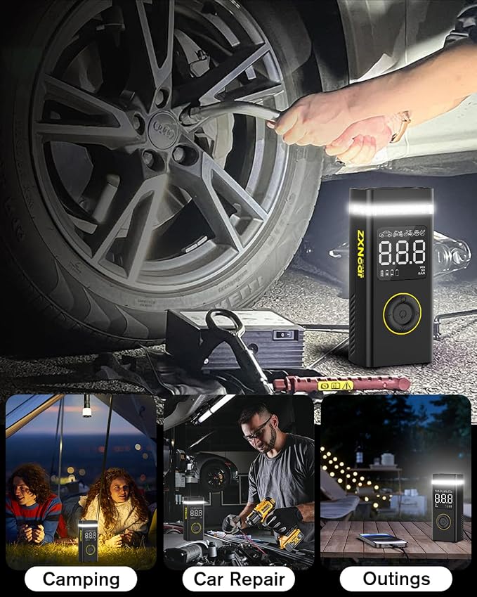 Tire Inflator Portable Air Compressor, 200PSI 20000mAh Pump - Image 6