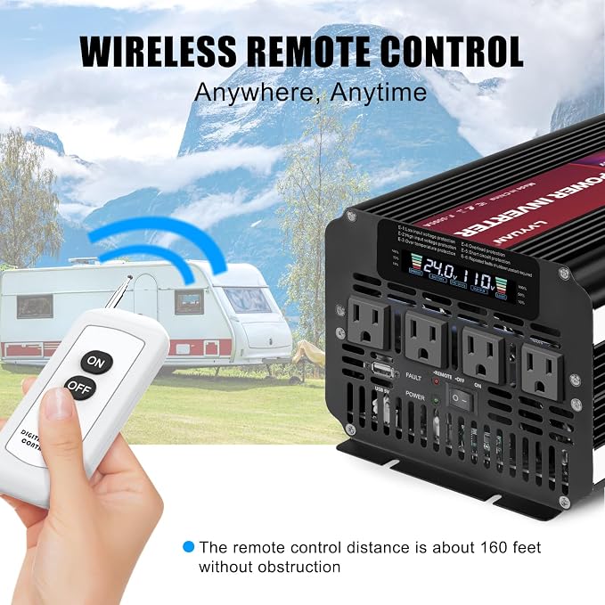 LVYUAN 4000 Watt Power Inverter 24V to 110V 120V - Image 8