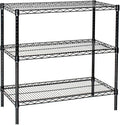 Omega 18" Deep x 42" Wide x 36" High 3 Tier Black Starter Shelving Unit by OmegaProductsCorporation