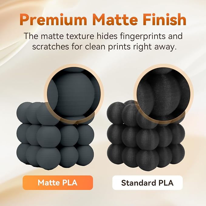 FLASHFORGE PLA Filament 1.75mm +/- 0.02mm, Matte Grey 3D Printer Filament 1kg - Image 4