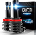 BEAMTECH H11 Bulb, H8 H9 Fog Light Bulb Fanless in Line 6500K Light Bulb Pack by BEAMTECH