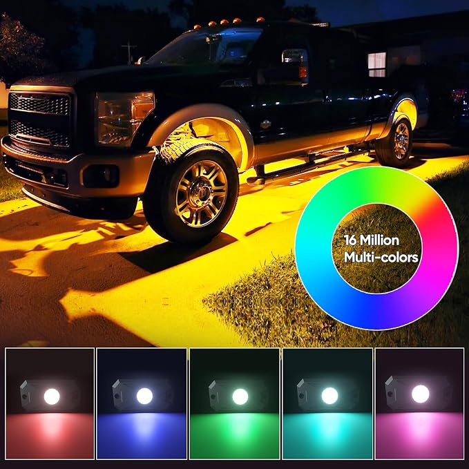 YiLaie 10 Pods LED Rock Lights for Trucks - Image 7