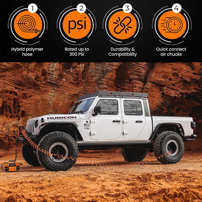 EZ FLATE 4 Tire Hose System | Heavy Duty | Truck or Car Tires | UTV Side By - Image 6