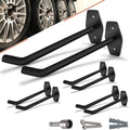8 Pack Tire Storage Rack Wall Mount, 10in Large Garage Hooks Heavy Duty by SunVFaFa