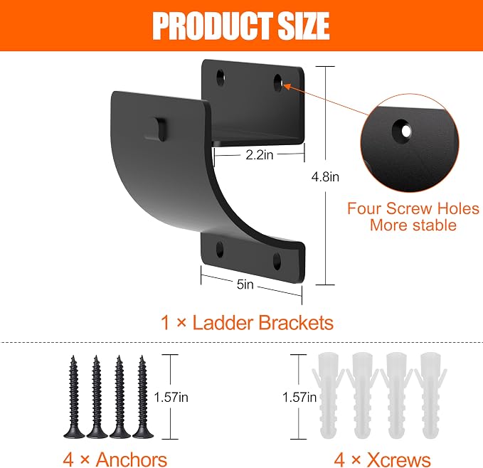 Ladder Hooks, 1 Pack Ladder Hangers - Image 2