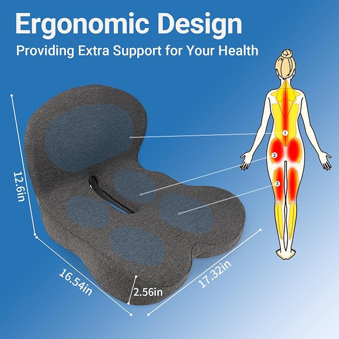 Memory Foam Seat Cushion, Office Chair Cushion - Image 5