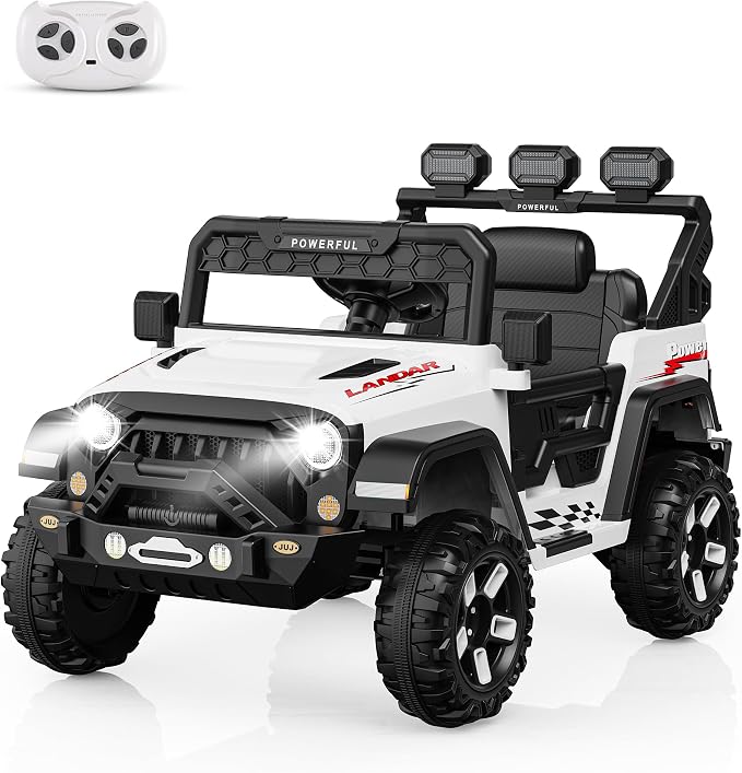 Kids Electric Vehicle, 12V Battery Powered Ride On Car by RELJOFUM
