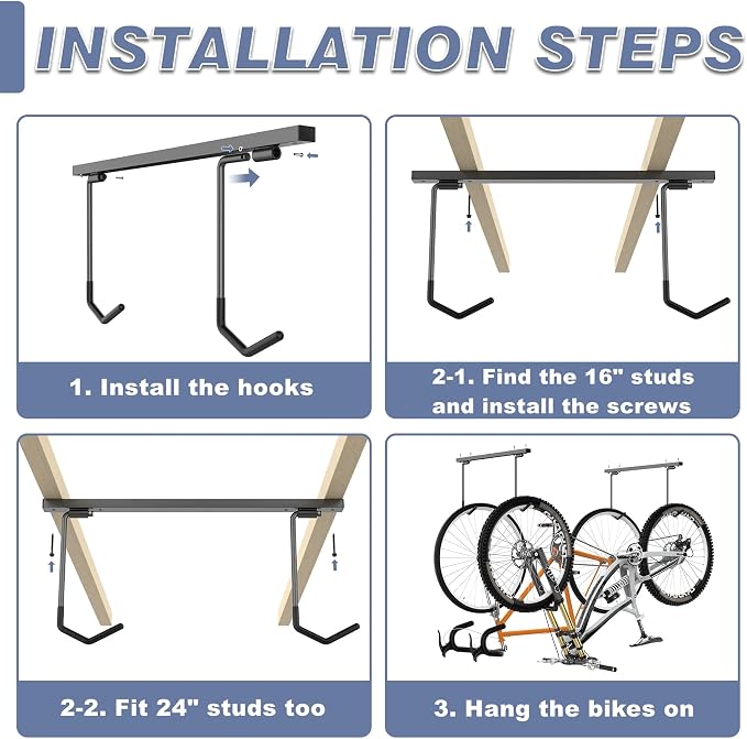 WALMANN Ceiling Mounted Bike Rack - Image 7