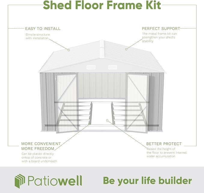 Patiowell 10 x 10 FT Outdoor Storage Shed - Image 2