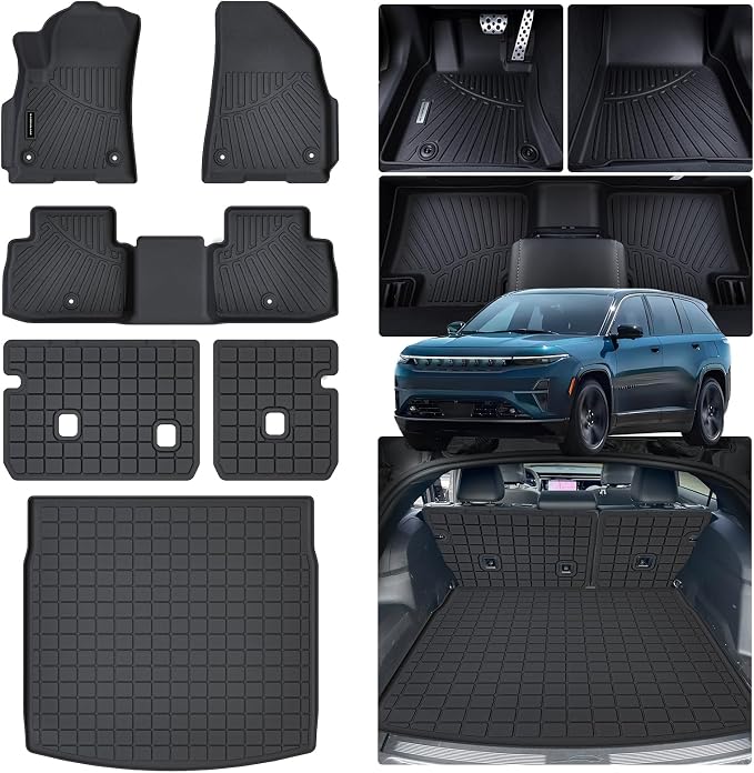 Floor Mats & Trunk Mat for 2025 Jeep Wagoneer S 4xe EV by SANBAN-AXE