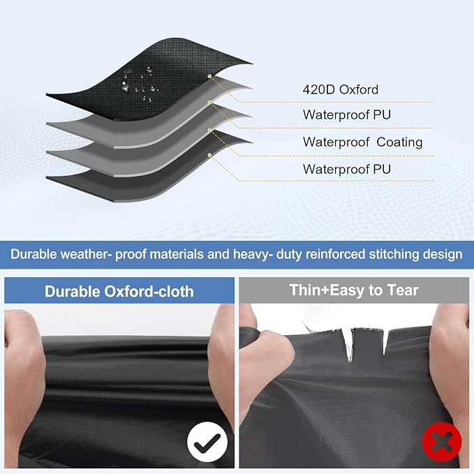 QUNSUNUS Waterproof Car Cover for Ford Galaxie 500/XL/Starliner/Fairlane - Image 3