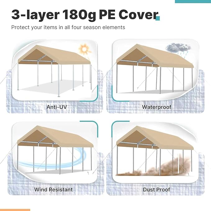 Carport Replacement Canopy Cover - Image 3