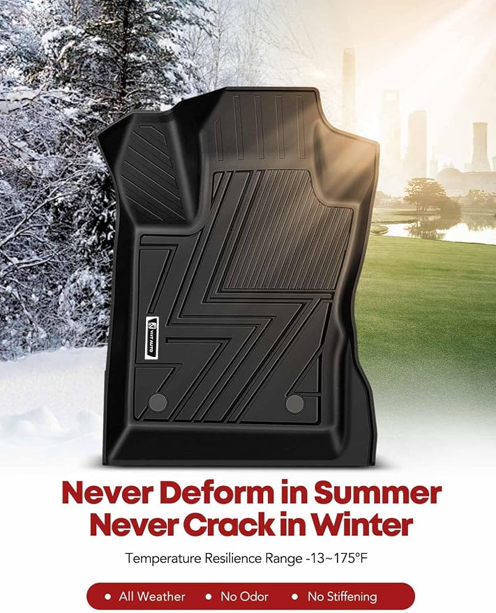 YHTAUTO Floor Mats Fit 2017-2025 Jeep Compass, TPE All Weather Car Mats - Image 8