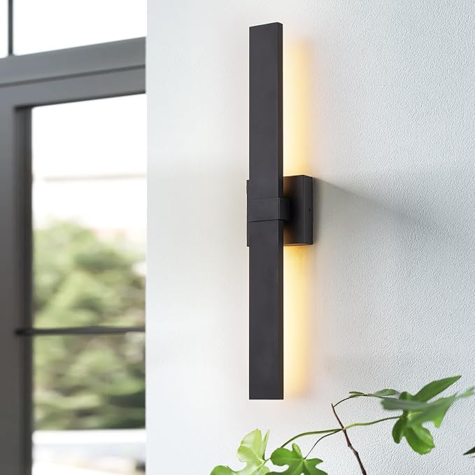 Modern Outdoor Wall Light Fixtures 27.2" Black Outdoor Porch Lights Exterior by Zicbol