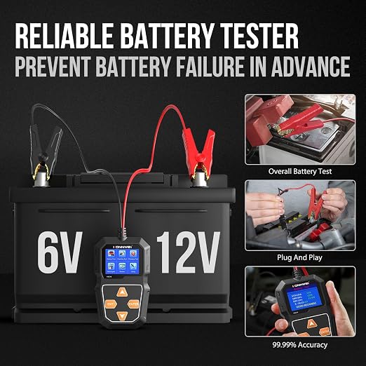 KONNWEI KW218 6V 12V Car Battery Tester 100-2000 CCA Automotive Battery Load - Image 2