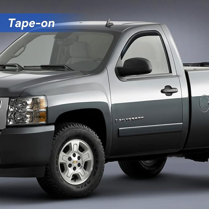 Window Visors Rain Guards for 2007-2013 Chevy Silverado/GMC Sierra 1500 Regular - Image 4