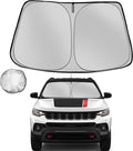 Windshield Sun Shade for 2017-2024 Jeep Compass SUV Foldable Sun Sunshade for by Fonowka