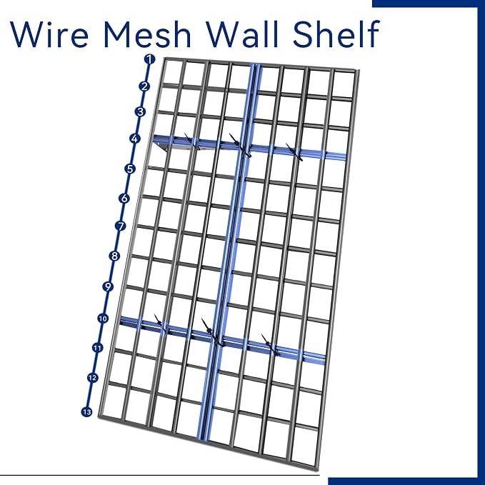 4-Pack Garage Wall Shelving, 2x4ft Walls Shelf Storage Rack, Sturdy Walls - Image 3