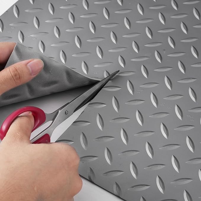 VEVOR Garage Floor Mat, 9.2 x 4.9 FT PVC Garage Flooring Roll, Non-Slip Diamond - Image 10