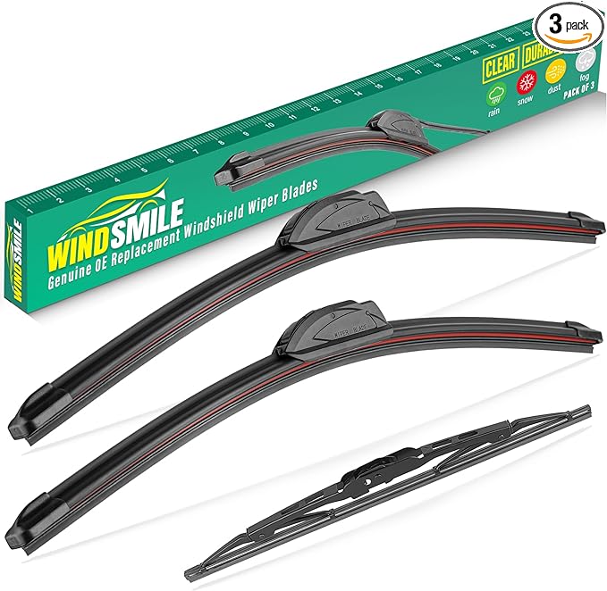 24" 16" 12" Windshield Wiper Blades Replacement by WINDSMILE