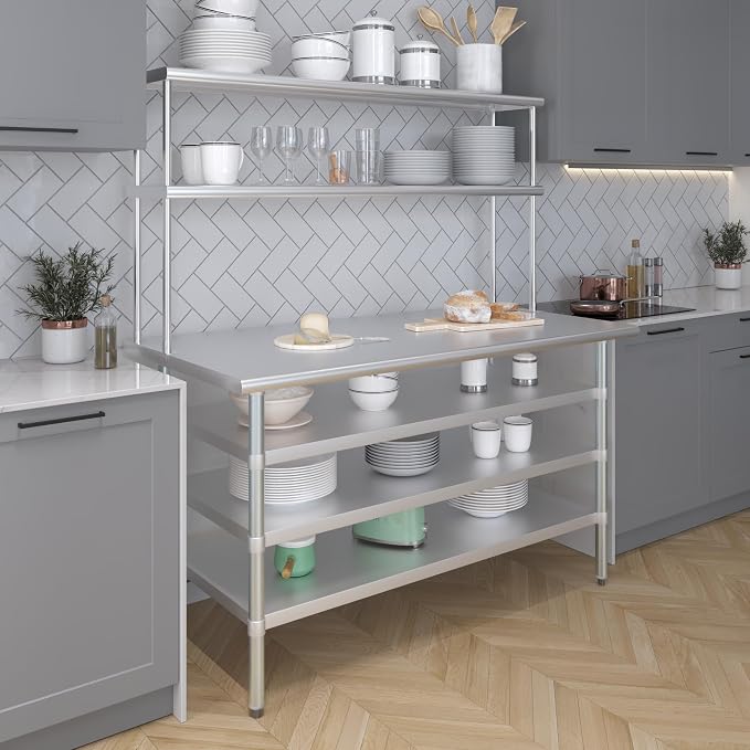 Amgood 30" x 60" Stainless Steel Work Table - Image 5