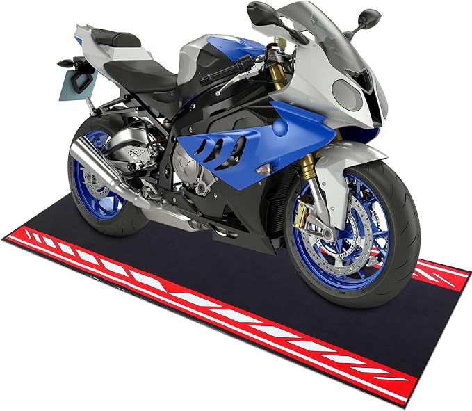 Motorcycle Mat 78 x 31 Inch Garage Floor Rug Washable Parking Mats by Drydiet