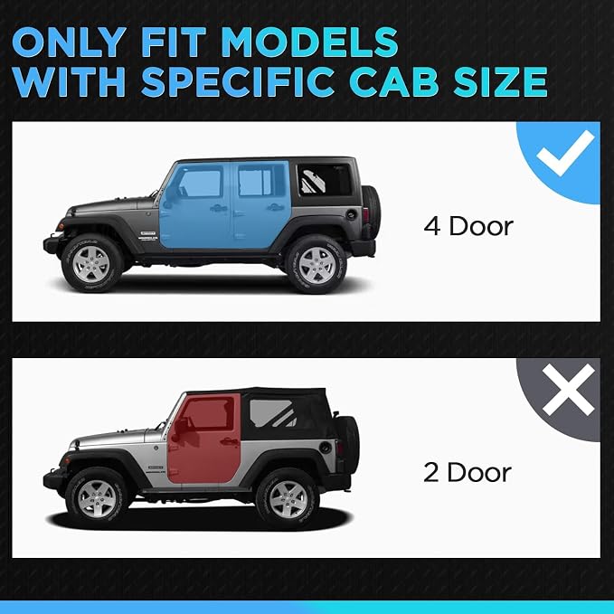 Running Boards Compatible with 2018-2025 Jeep Wrangler JL Unlimited 4 Doors - Image 2