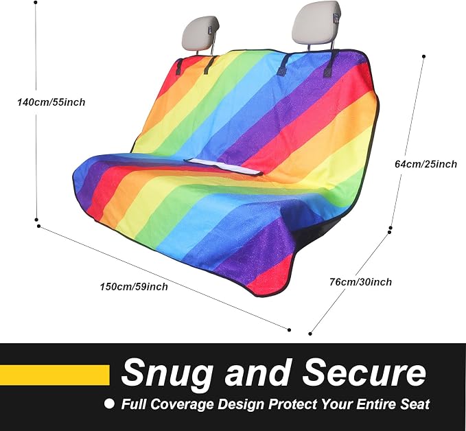 Back Seat Cover for Car Trucks Van SUV, Waterproof Rear Bench Towel Seat Covers - Image 4