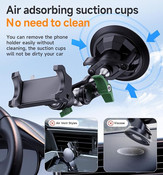 MAGIC JOHN Car Phone Holder, Ultra-Durable Mteal Phone Holders - Image 8