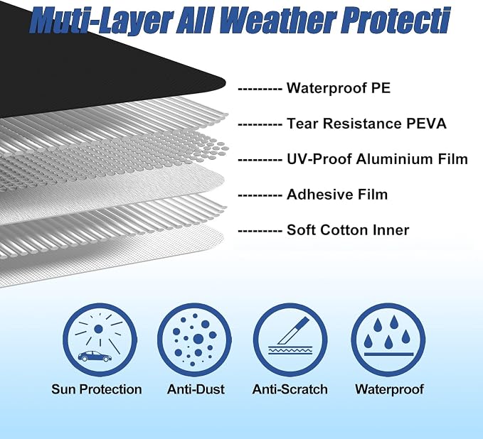 Waterproof Car Covers for 2020-2024 Land Rover Defender 90 2-Door Custom Heavy - Image 3