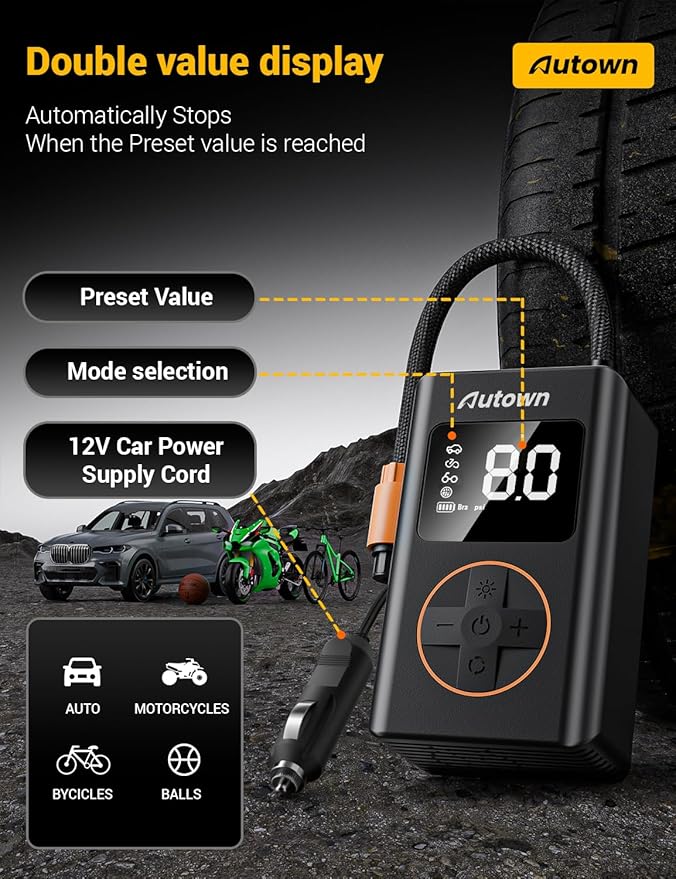 Flat Tire Repair Kit with Air Compressor 54 Pieces - Image 3