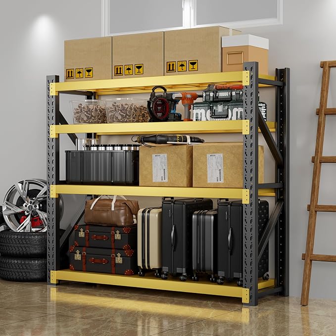 3000LBS Heavy Duty Storage Shelves, 4-Tier Adjustable Garage Organization - Image 7