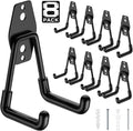 8 Pack 4.5x2.75 Inch Utility Steel Wall Mount Heavy Duty Garage Hooks by Cpais