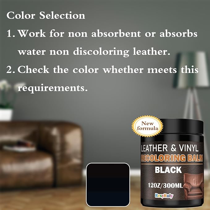 Leather Recoloring Balm Black Leather Dye Vinyl Paint Car Interior Seat - Image 6