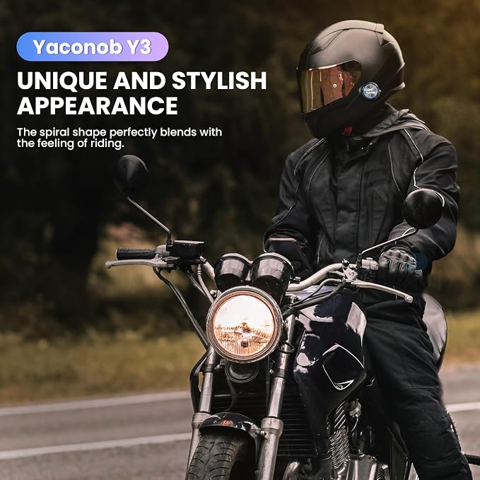 Y3 Helmet Bluetooth Headset, Auto Answer Phone, Active Noise Cancellation - Image 2