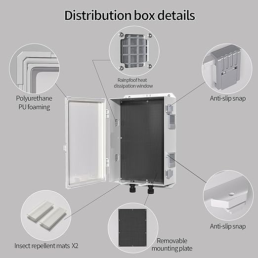 Outdoor Electrical Junction Box, ABS Water Resistant Enclosure - Image 5