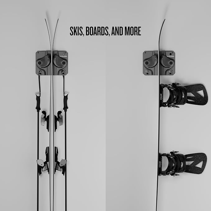Ultimate Wall Storage Rack for Skis and Snowboards | Damage-Free Storage | Fits - Image 2