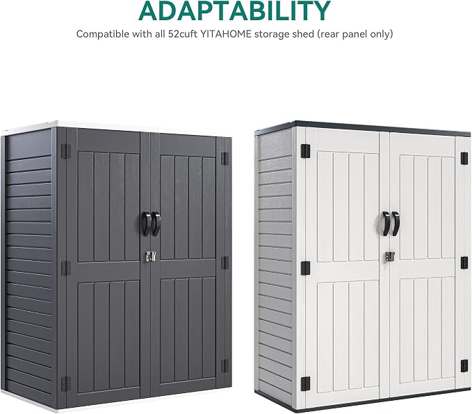 YITAHOME 2-Piece Metal Storage Shed Shelves - Image 6