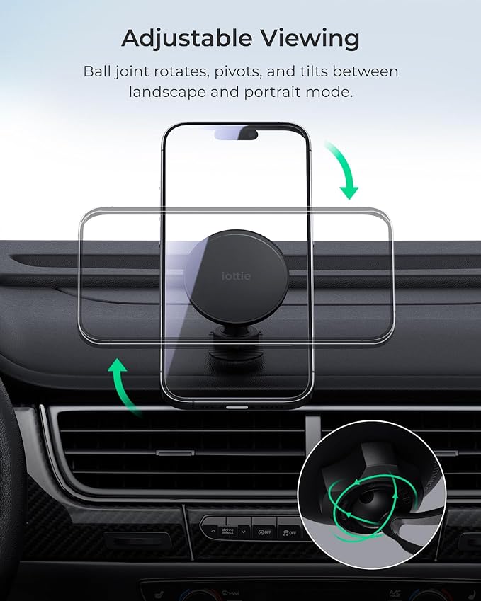 iOttie iTap 3 Magnetic Flush Mount Car Mount Phone Holder - Image 5