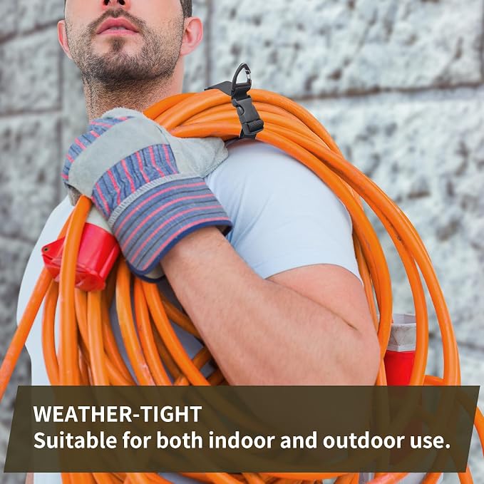 14 Pack 17 Inch Adjustable Extension Cord Holder Organizer - Image 4