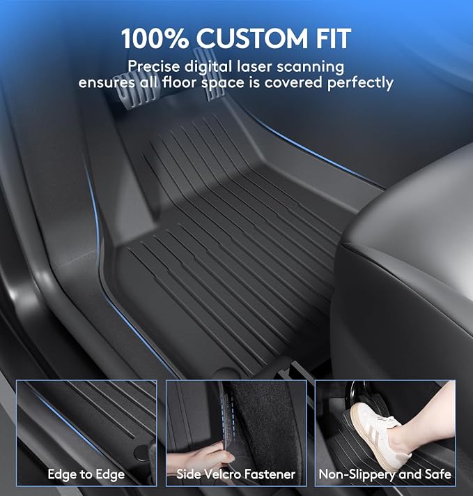 Floor Mats Fits for Tesla Model Y 5-Seat 2024-2020 - Image 2