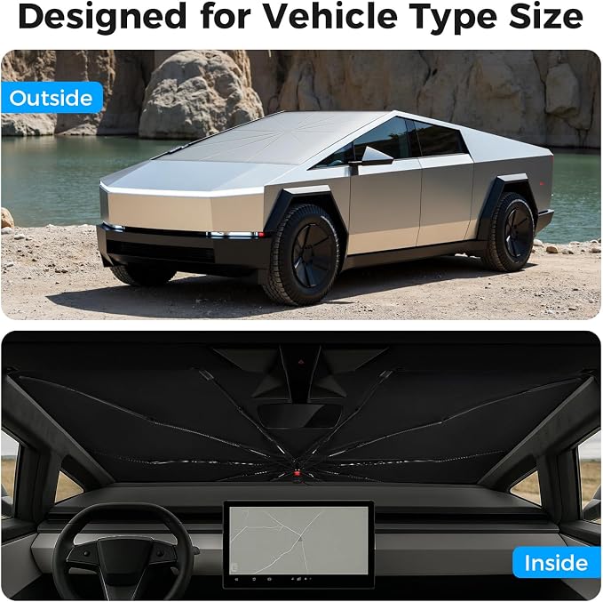 Cybertruck Windshield Sun Shade - Image 3