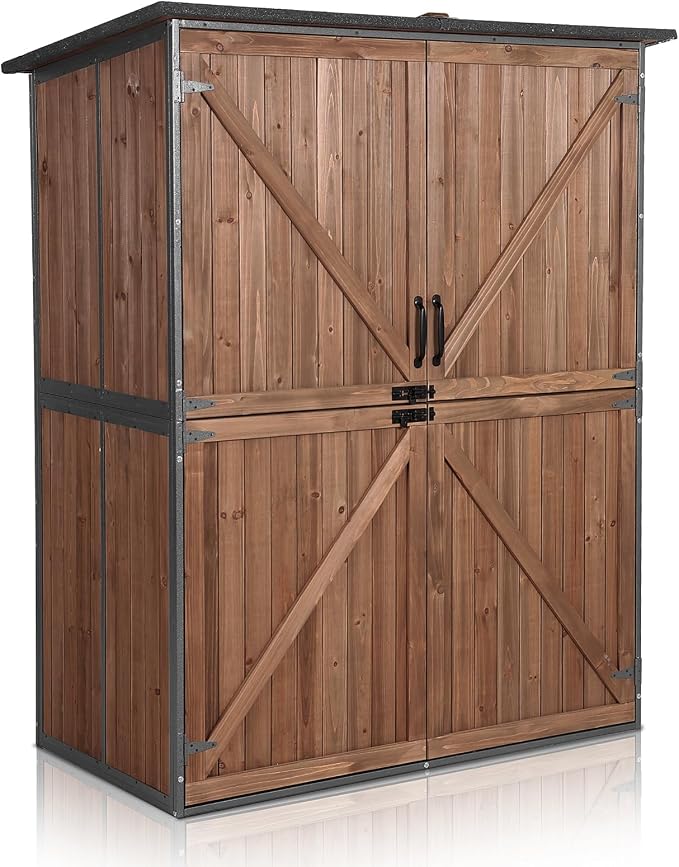 Outdoor Storage Shed with Floor by MEDEHOO