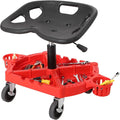 Garage Stool, 18”-23” Adjustable Rolling Mechanic Stool by Unknown